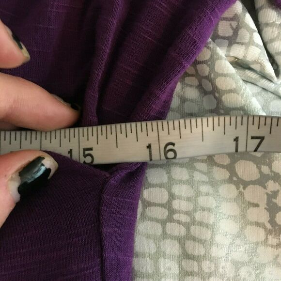 Eco Skin Shirt Womens Sz Small Purple Hemp Knit Long Sleeve Wrap Tunic Top‎ - Picture 7 of 8